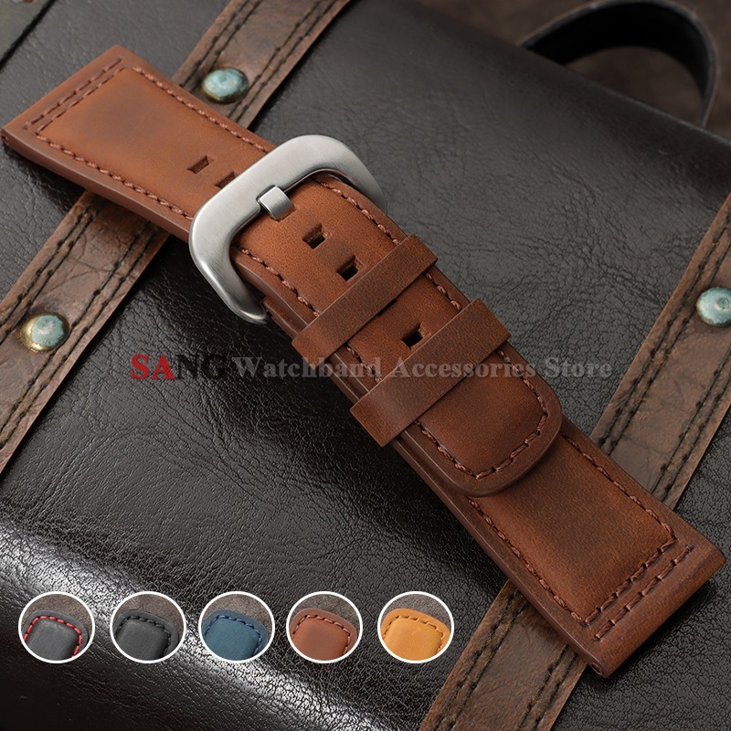 Rolex Watch Daytona - 28mm Vintage Leather Watchband Calfskin Watches