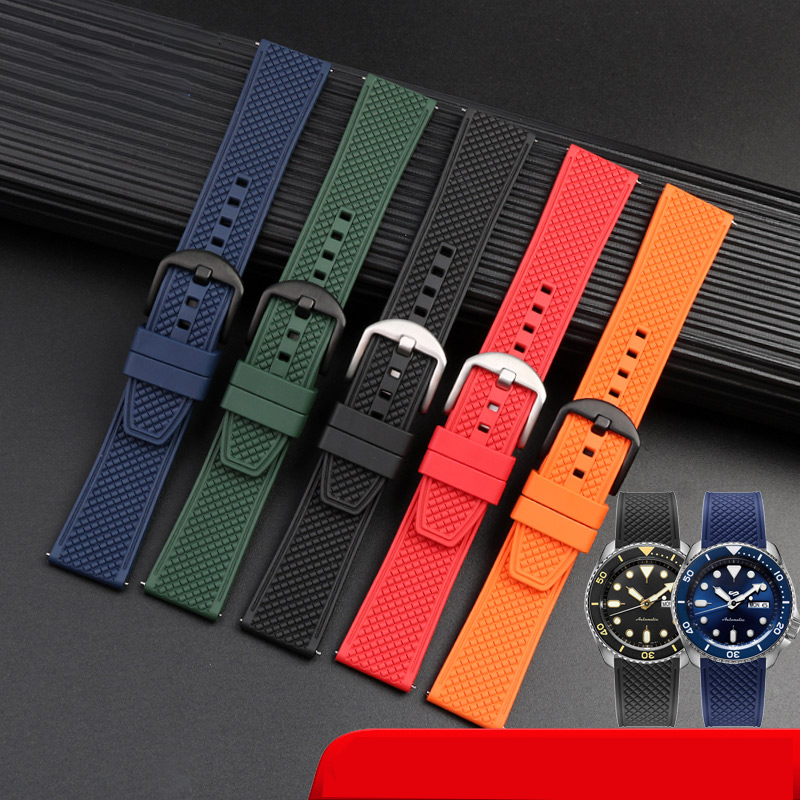 Silicone Watch Band 22Mm - 20mm 22mm fluororubber strap for Omega