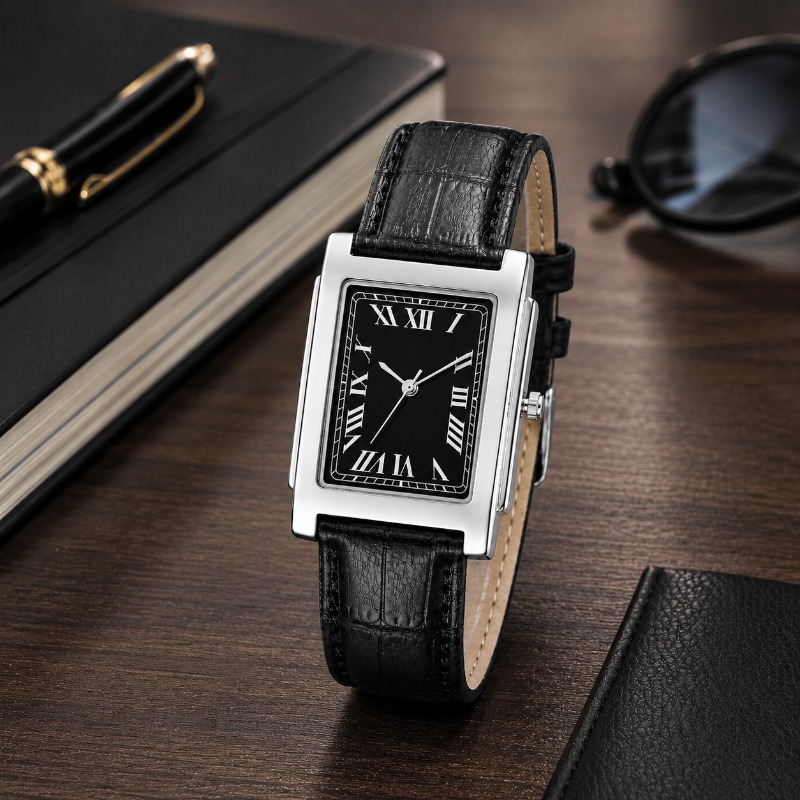 Business Men Analog Quartz Wat - Leather Watch Band Men review and price