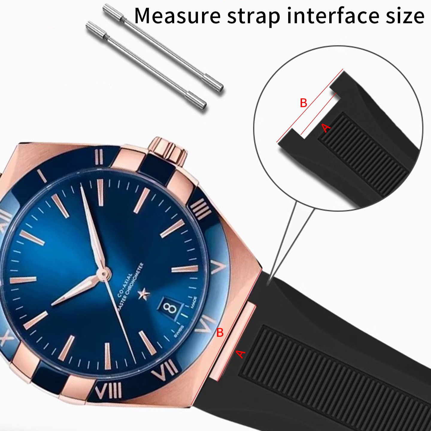 Notched silicone rubber watch  - Omega Watch Constellation review and price