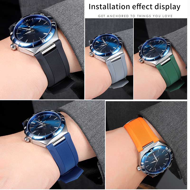 Notched silicone rubber watch  - Omega Watch Constellation review and price