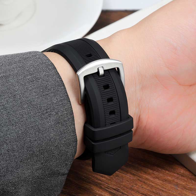Notched silicone rubber watch  - Omega Watch Constellation review and price