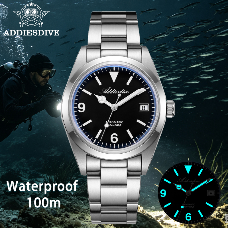 ADDIESDIVE AD2556 36mm Mechani - Stainless Bracelet Diver review and price