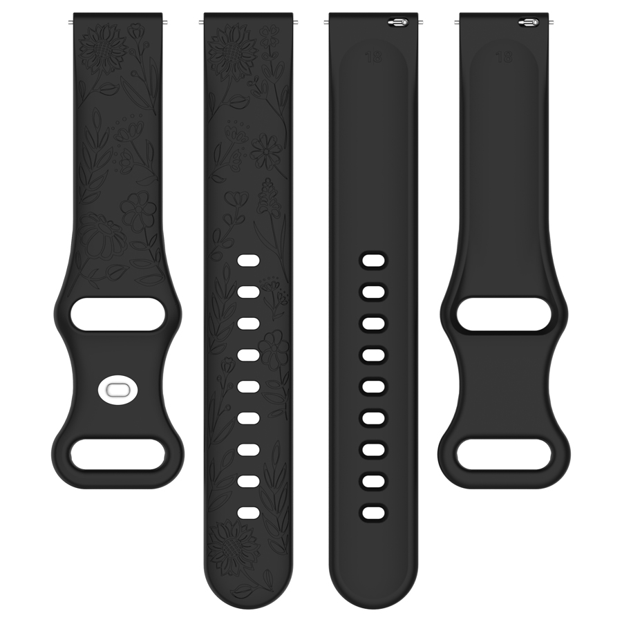 20 22mm 3D Flowers Silicone St - Silicone Watch Band 22Mm review and price