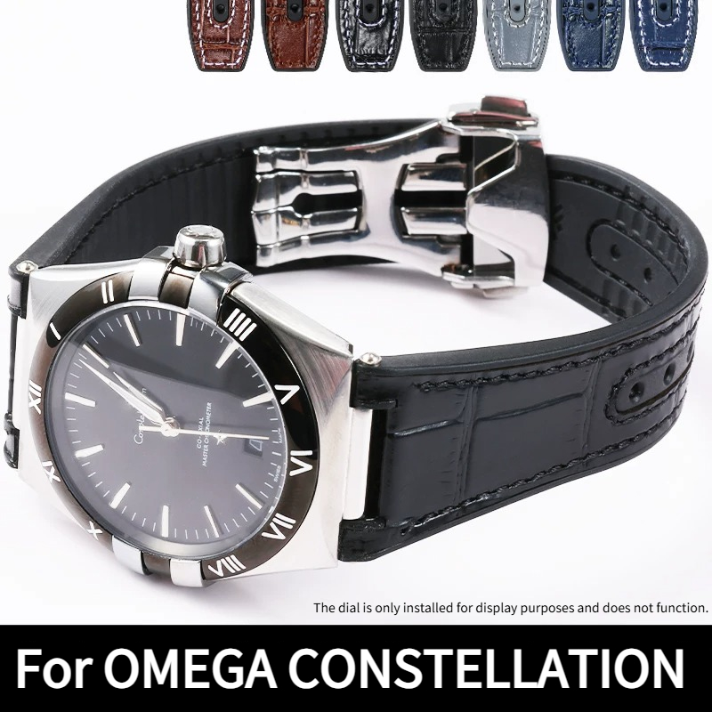 Crocodile-patterned genuine le - Omega Watch Constellation review and price
