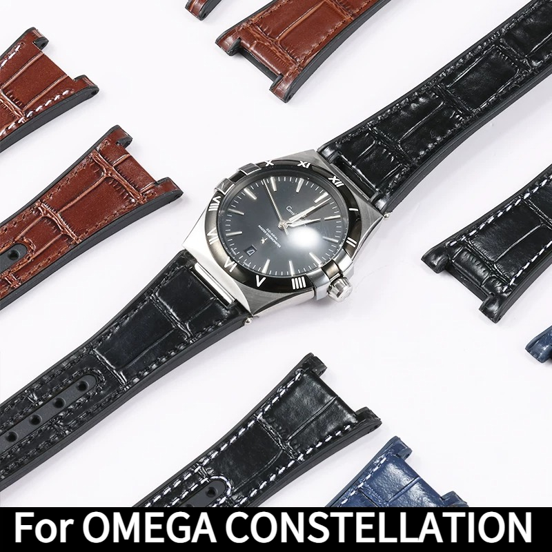 Crocodile-patterned genuine le - Omega Watch Constellation review and price