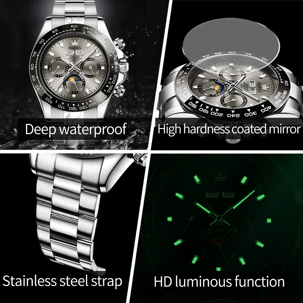OLEVS 6654 Luxury Mens Watch C - Rolex Watch Daytona review and price