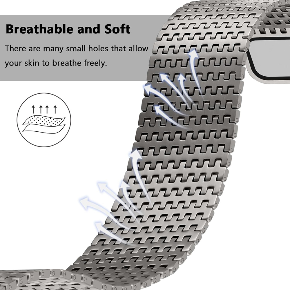 Titanium loop strap for Apple  - Milanese Loop Magnetic review and price
