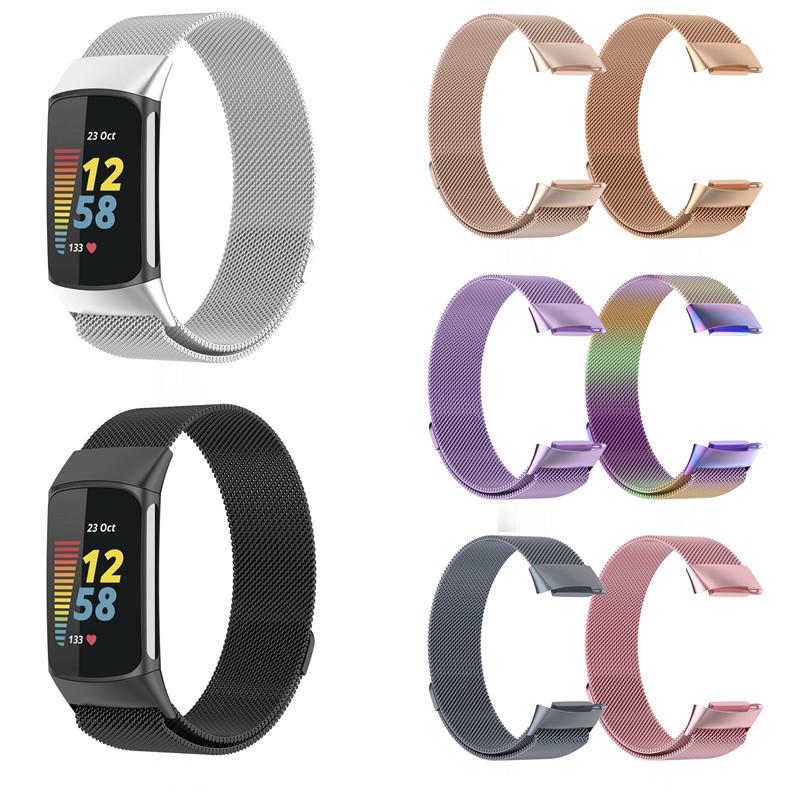 Metal Band For Fitbit Charge 5 - Milanese Loop Magnetic review and price